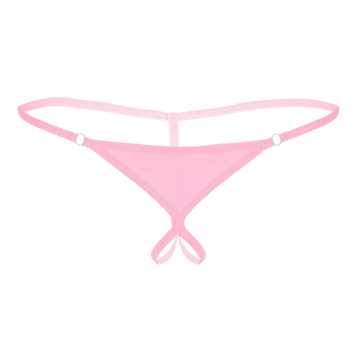 Pink Одежда для плавания, мужские плавки, мужские стринги, нижнее белье, бандаж, купальник, нижнее белье, низкая посадка, открытая ягодица, бикини, стринги, трусы - Цвет: Pink