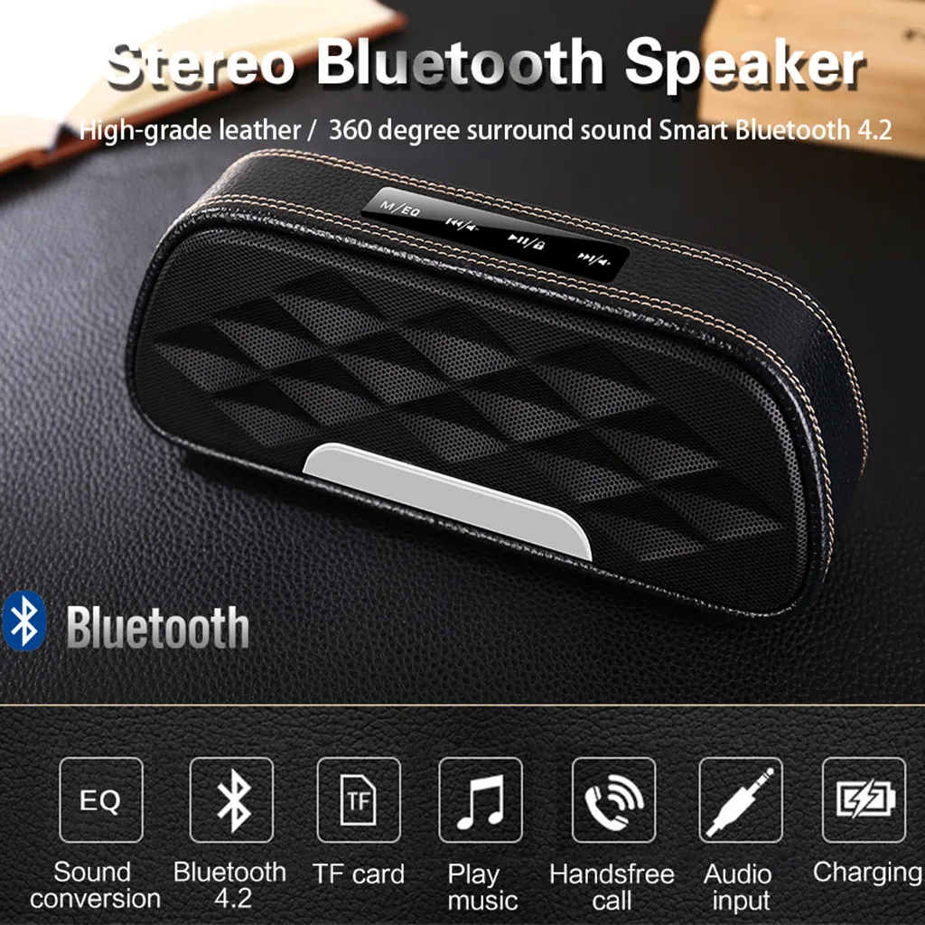 Bluetooth динамик s TWS портативный мини беспроводной светодиодный 3D объемный бас