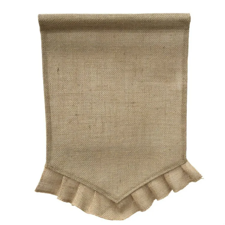 

Burlap Garden Flag DIY Blank Flag Welcome Sign Garden Jute Flags for Birthday Wedding Party Yard Home Decor for Indoor and Out