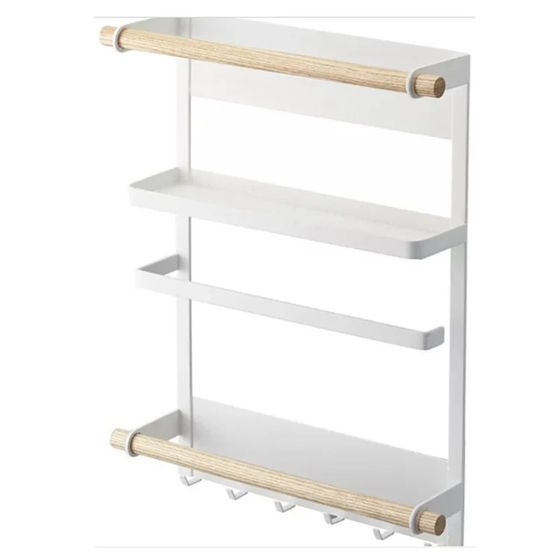 Magnetic creative refrigerator rack side wall spatula kitchen storage shelf Tissue paper Holders Free of nail | Дом и сад