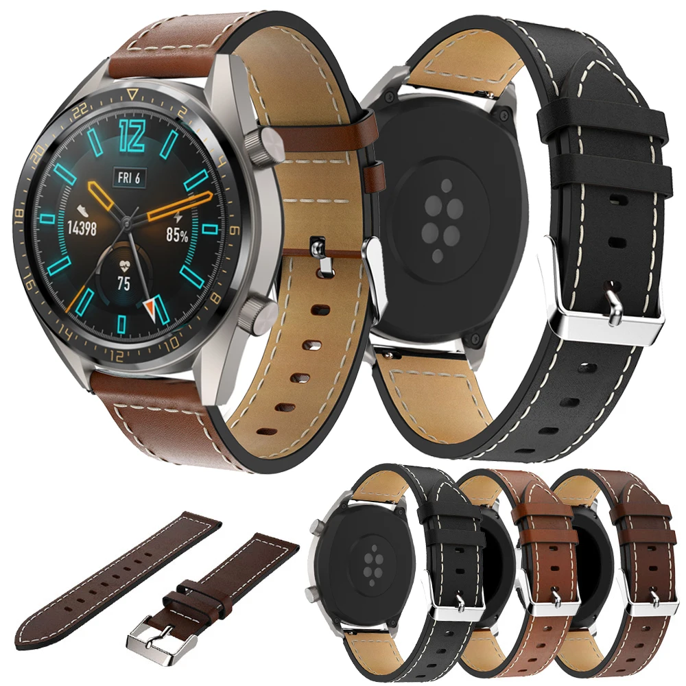 22 мм полосы для huawei watch GT/Honor magic/watch2 Pro ремешок для часов кожаные умные часы браслет для galaxy watch 46 мм