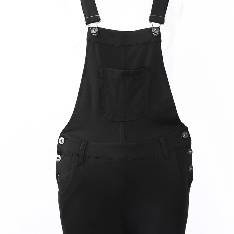 Женский комбинезон с дырками черный карманами осень 2017|rompers womens jumpsuit|women jumpsuitromper