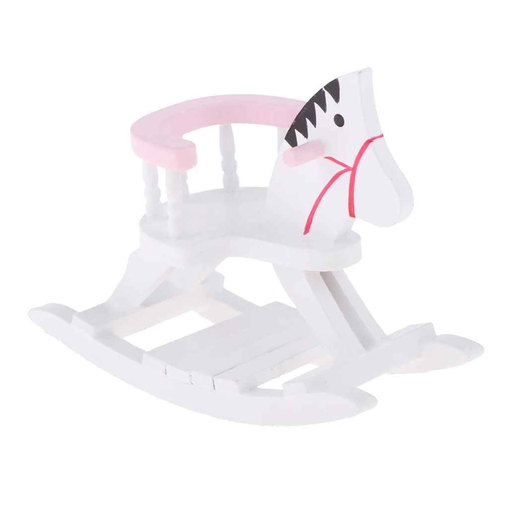 1/12 миниатюрная деревянная лошадка-качалка для кукольного домика детская комната