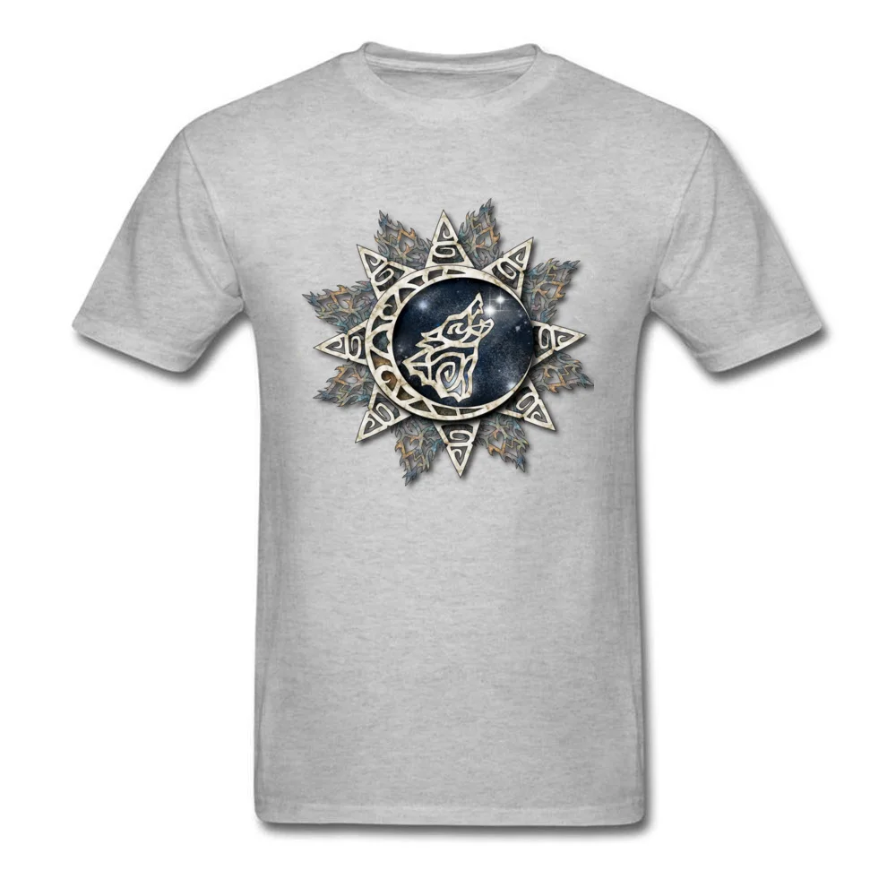 Футболка для фитнеса с эмблема волка 2018 металлическим этническим принтом