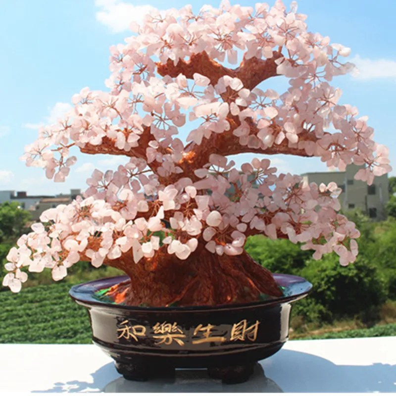 

NATURAL rose quartz gemstone TREE REIKI Healing