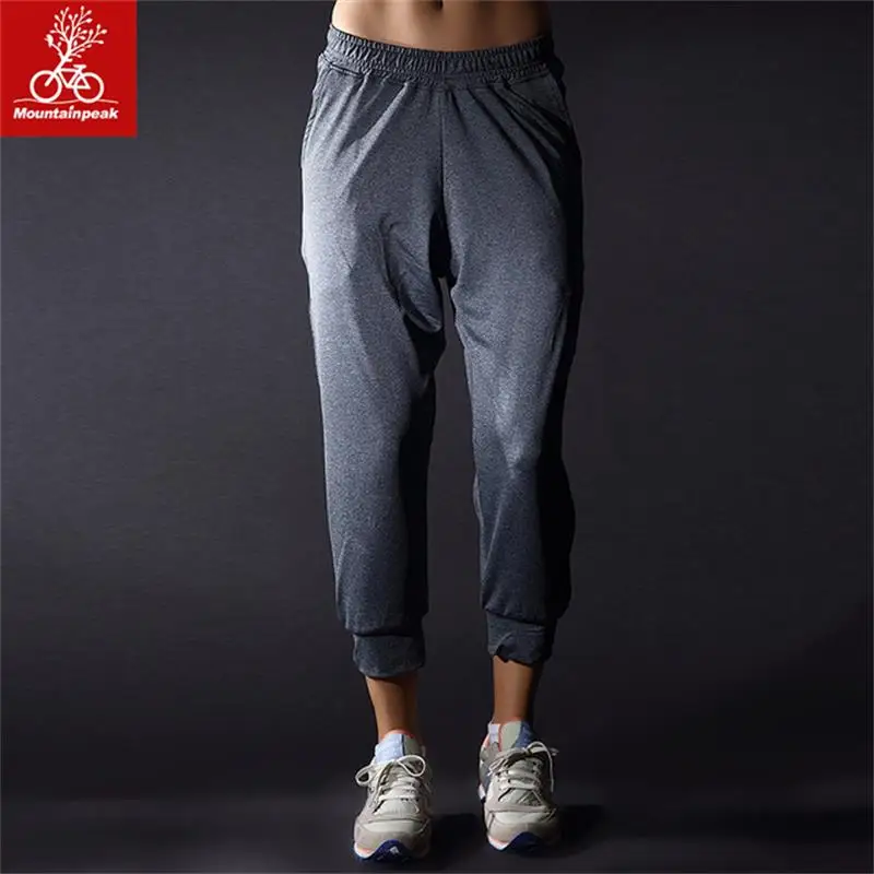 

Womens Running Pants Capri Joggers Cropped Trousers Women's Grey Yoga Pants Sports Pants Breathable Tracksuit Bottoms MP008
