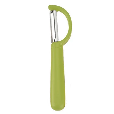 KONCO Fruit Vegetable Peeler, Stainless Steel Ultra Sharp Julienne Peeler with Ergonomic Silicone Handle, Kitchen Tools - Цвет: Green