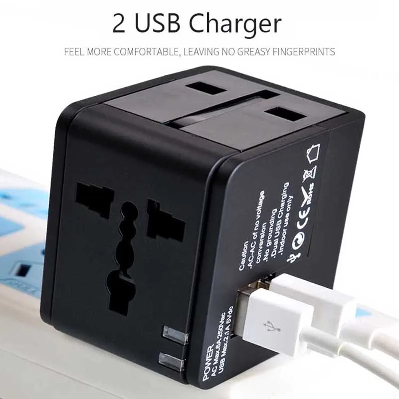 Универсальный USB Подключите адаптер для путешествий телефона Зарядное