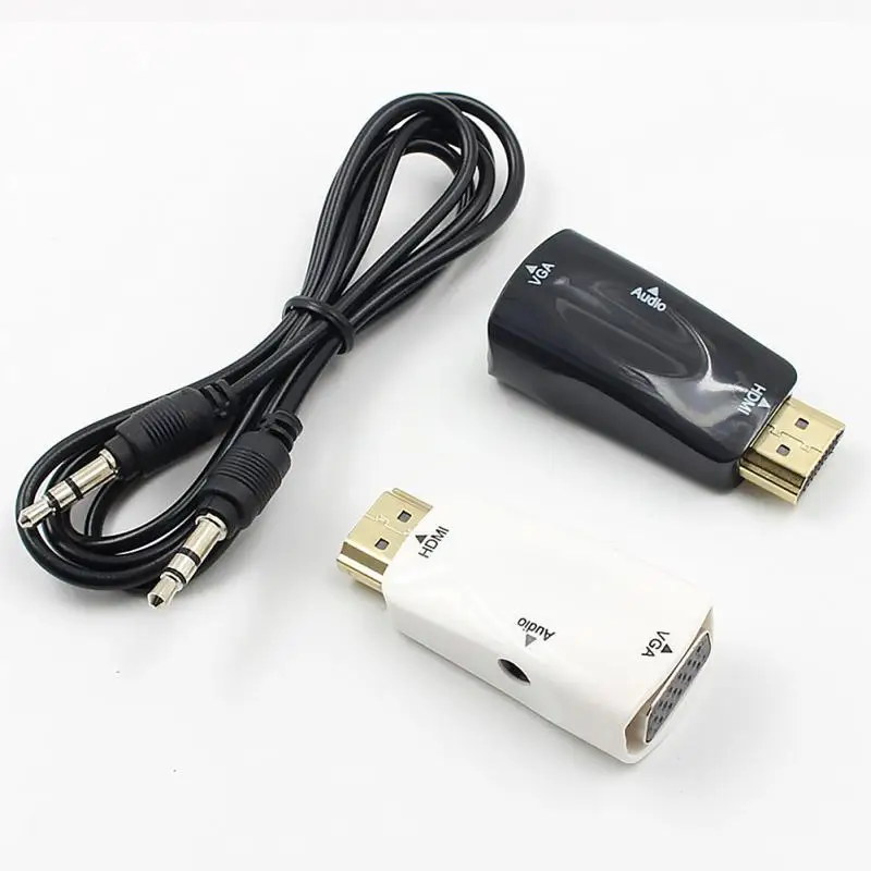 2018 new hot sales 1080P HDMI Male To VGA Female Adapter Video Converter With Audio Output N3 | Электроника