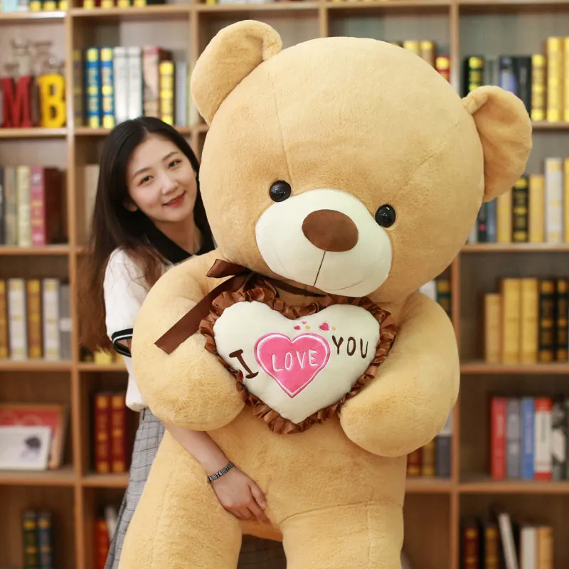 1 шт., большой плюшевый мишка I Love You, мягкая игрушка с сердечком, подарок на день Святого Валентина, День рождения, Рождество для девочек - Цвет: 40