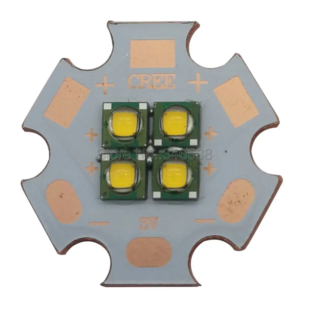 2x10 вт 3 в/6 в/12 в Cree XPE XP E 4 чипа светодиода светильник вместо XML красный зеленый