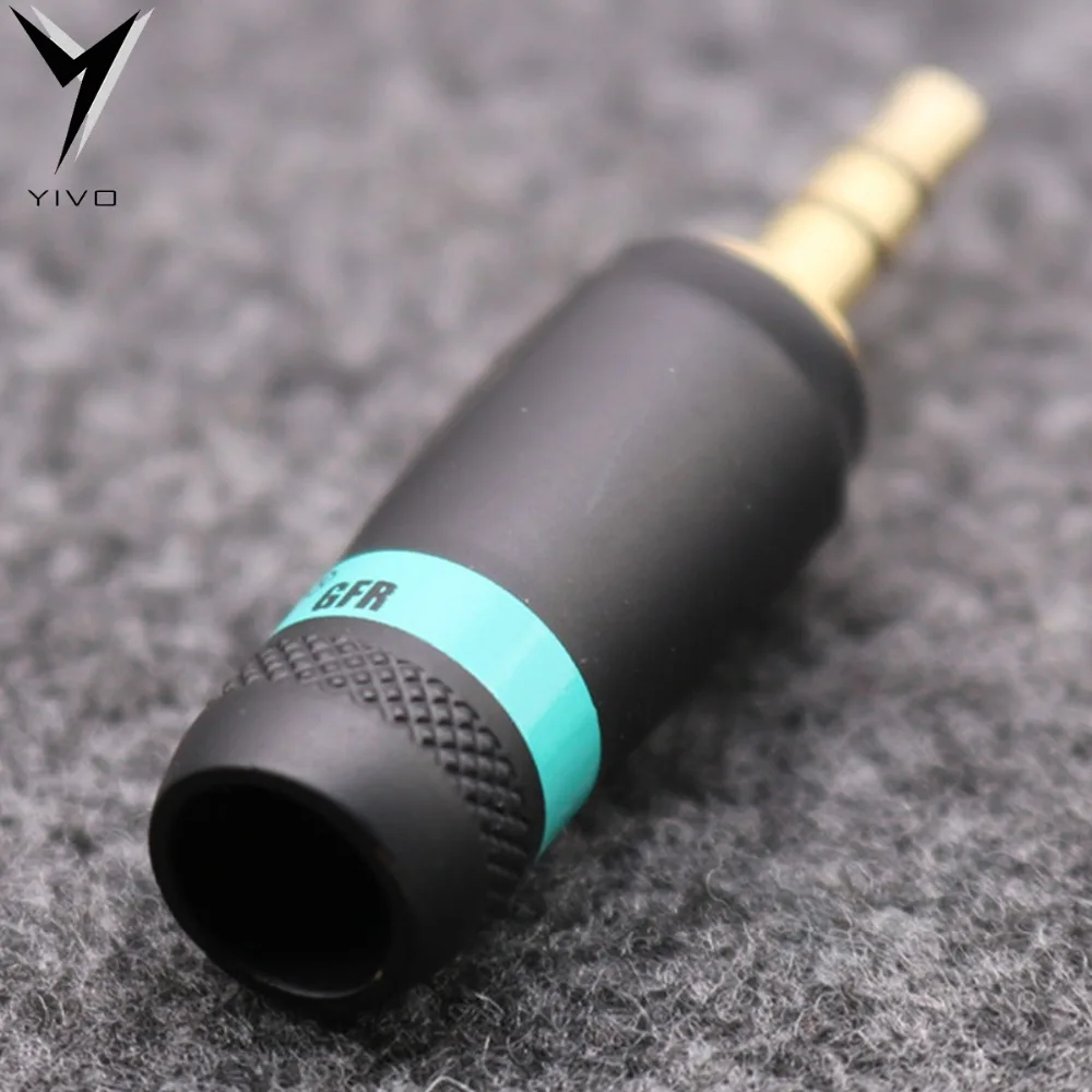 10 шт. Hi end позолоченные штекеры YIVO для наушников 3 5 мм стерео 1/8 &quotразъем 6