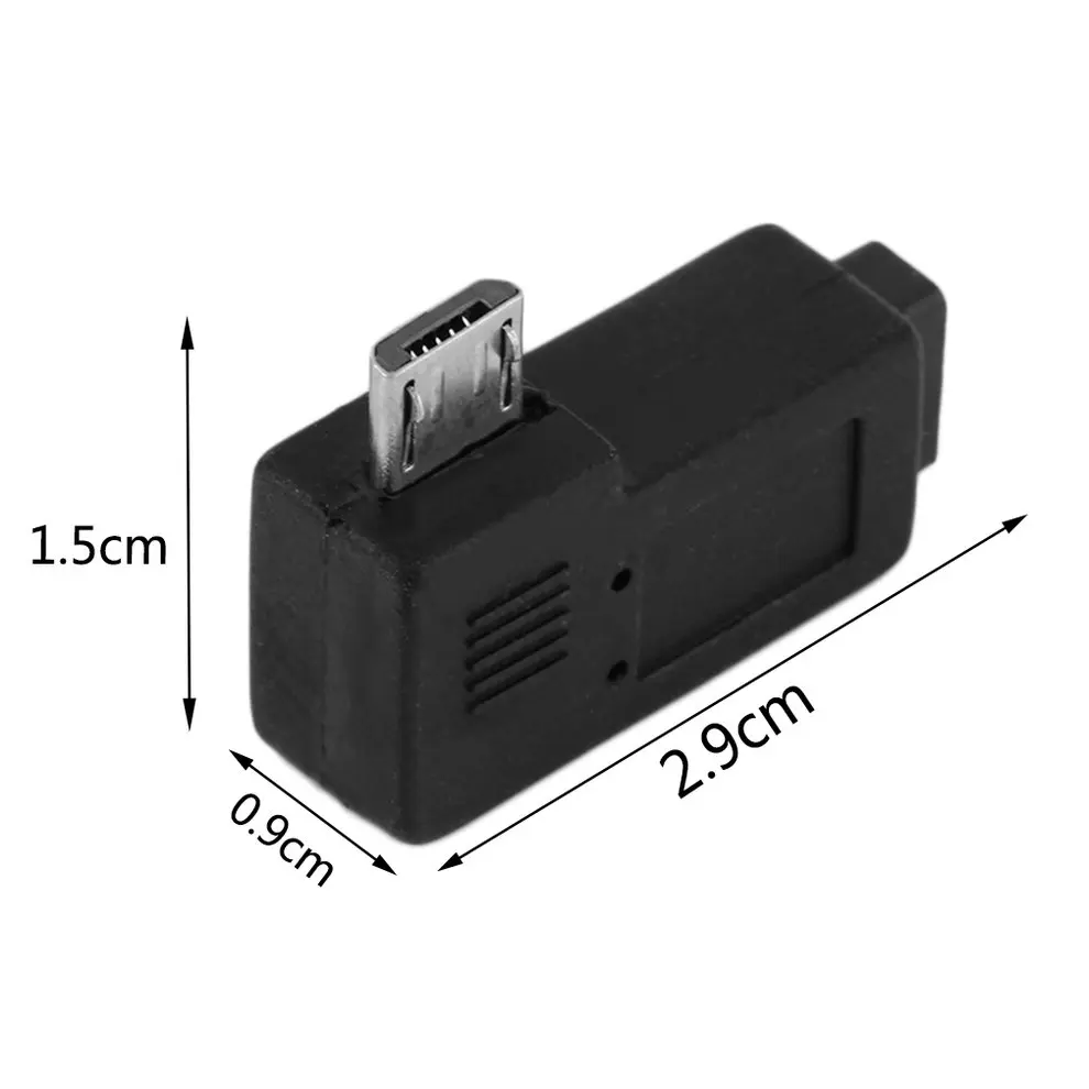 1 пара черный 90 градусов правый левый угол Micro 5 pin штекер для Female Plug переходники