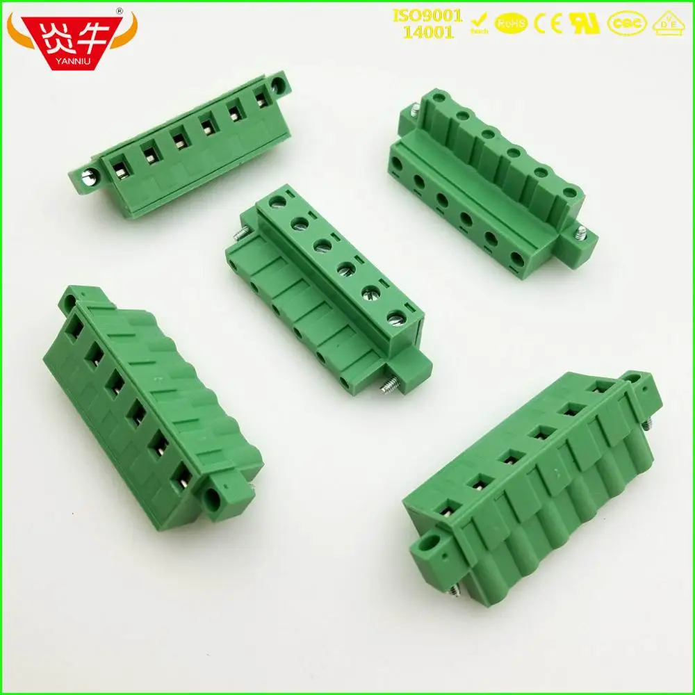 KF2EDGKM 7.62 9P женский 2EDGKM 7 62 мм 9PIN с фланцем PCB разъем плагин клеммные блоки GMSTB 2 5/9 STF