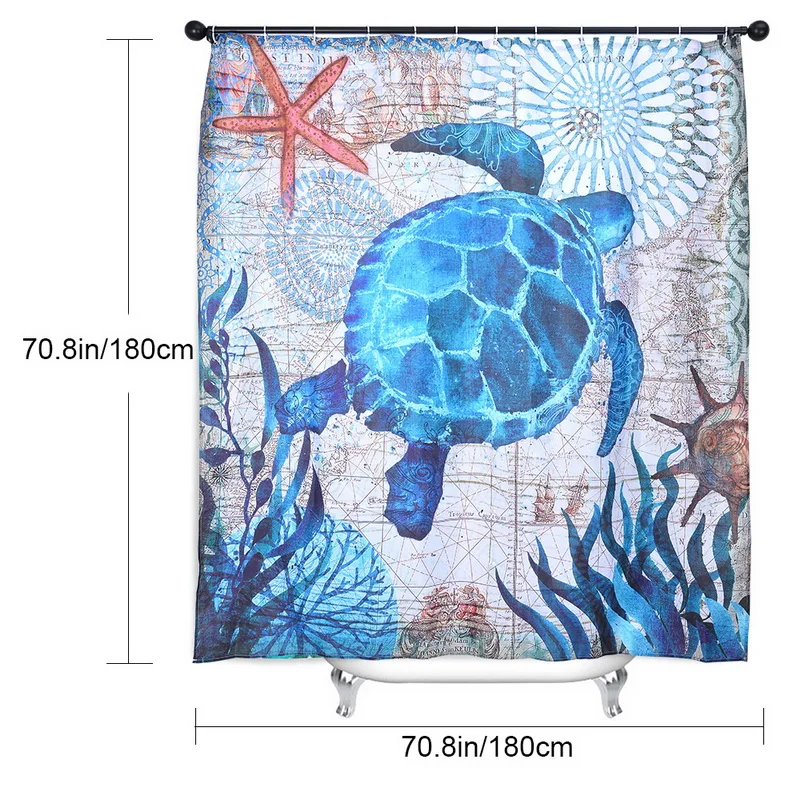 180x180cm I Hoomall, водонепроницаемая занавеска для душа для ванной, тропические растения, кактус, принт, занавеска для ванной, s полиэстер, зеленая занавеска, 180*180 см - Цвет: 180x180cm I
