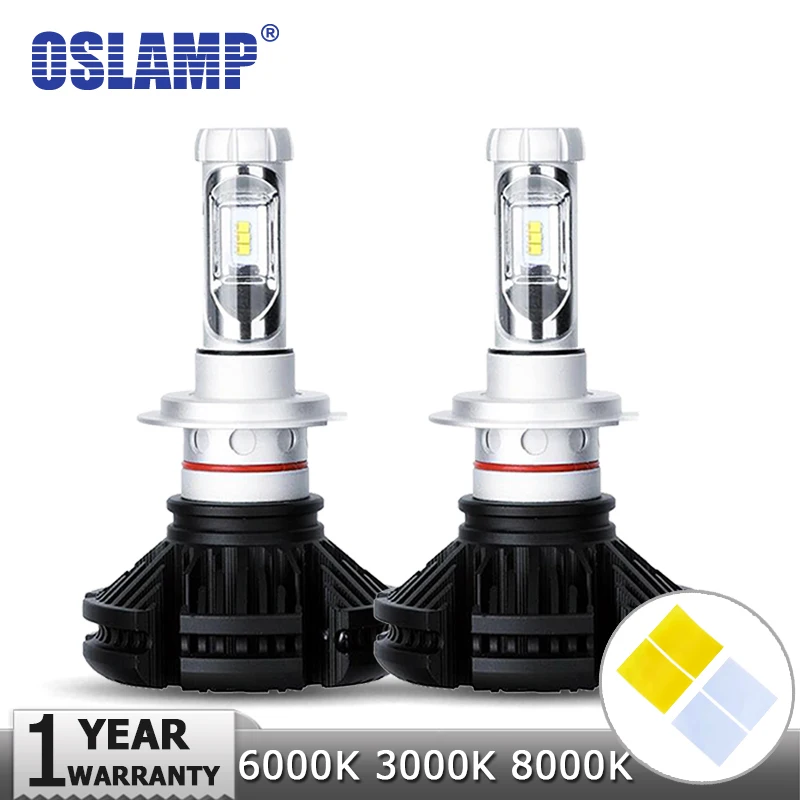 Oslamp H4/H7/H11/H13/9005/9006 50 Вт Hi lo светодиодный светильник на голову автомобиля лампы 6000lm