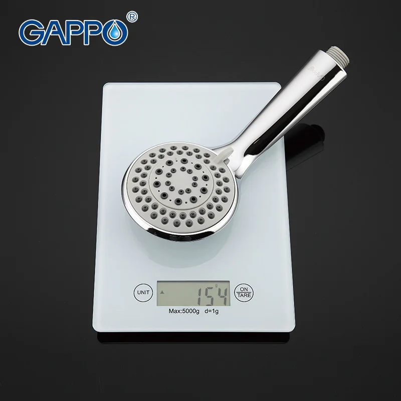 GAPPO 1Set Top quality Wall Mount Hand Shower set Stainless steel Slide Bar with 5Mode hand held shower in hose soap dish GA8005 |