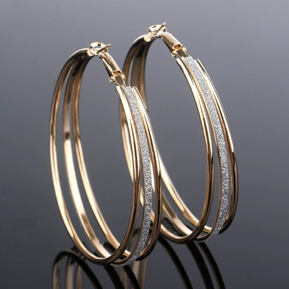 Большое мульти кольцо серьги круг Мода Кристалл Сплав глазурь уха Brincos Bijoux