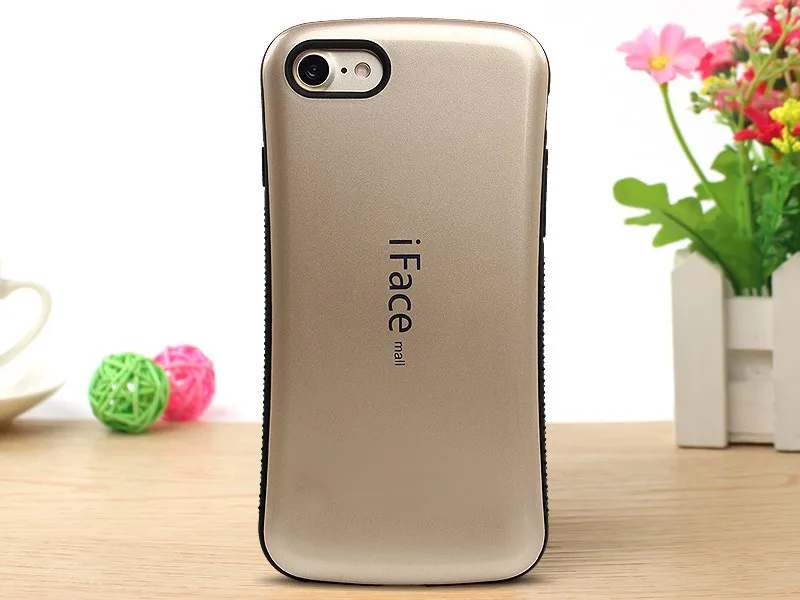 Новый iFace mall двухцветный волнистый силиконовый чехол для iphone 7 plus 8 8plus задняя