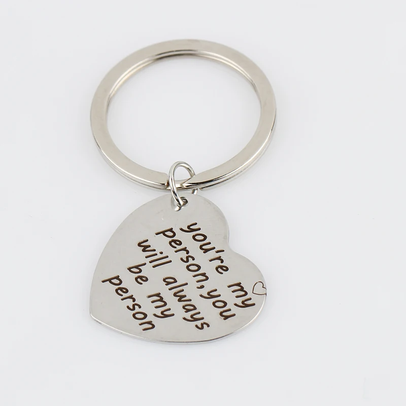 Лазерный брелок с гравировкой из нержавеющей стали для влюбленных Подарочный