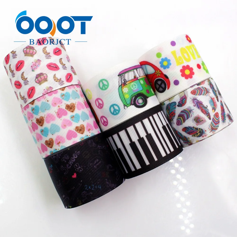 OOOT BAORJCT G 18801 749 38 мм 10 ярдов Мультяшные ленты термотрансферные с принтом grosgrain для