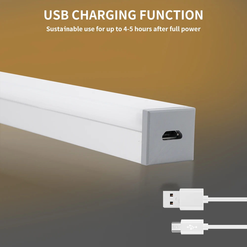 BORUiT светодиодный светильник с датчиком движения 21/30 см Перезаряжаемый USB