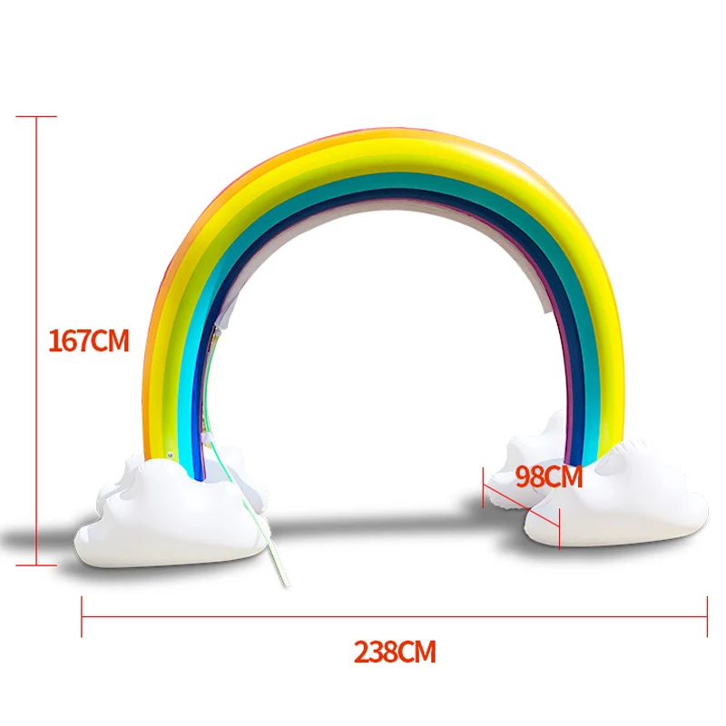 238 см гигантский Rianbow облако двор спринклер для детей взрослых Лето задний двор открытый водный игрушечный бассейн аксессуар детская игра игрушка