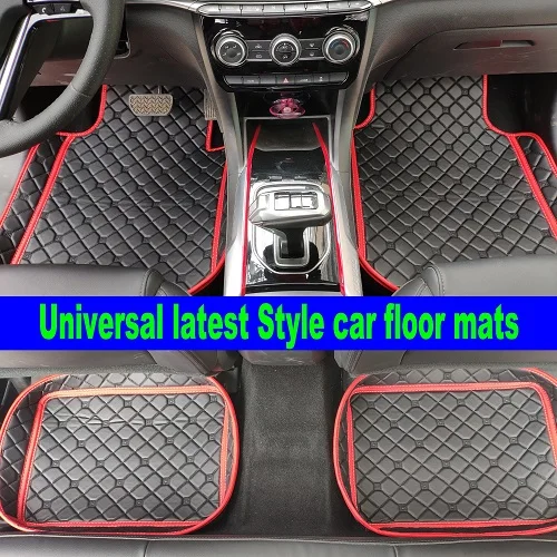 All black Red edge Пользовательские подходят автомобильные коврики для Nissan Rouge X-trail Мурано Qashgai Altima Versa Автомобиль Стайлинг ковры - Название цвета: All black Red edge