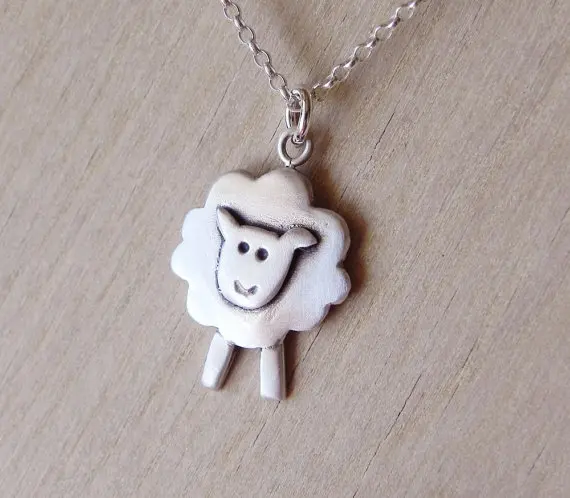 Ожерелье lanseis10pc с подвеской в виде милой овцы пасхальный подарок весеннее