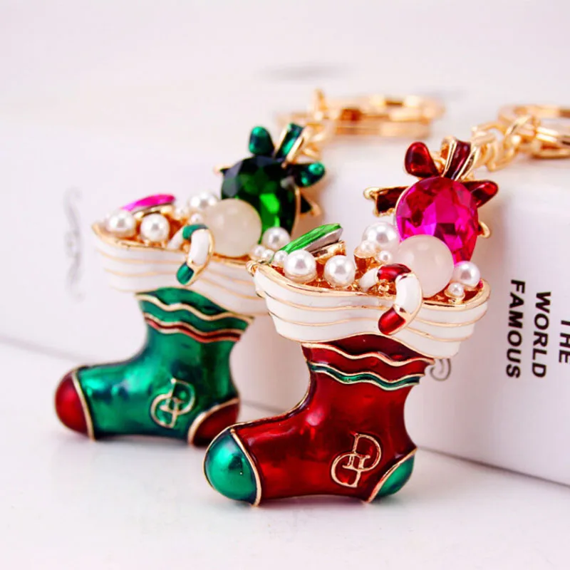 Новые творческие Новогодние товары Чулки для женщин Дизайн брелок модные