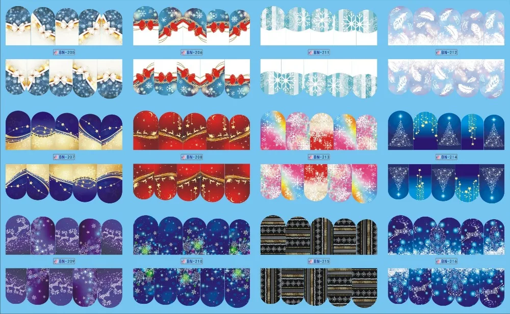 12 упаковок наклейки для ногтей|nail sticker|nail sticker christmaslot nail art |