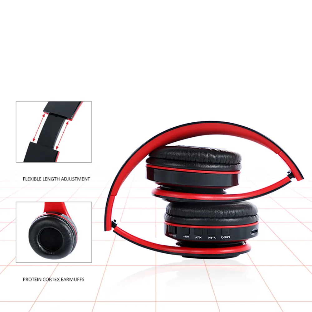 Беспроводные наушники VOBERRY, гарнитура Bluetooth 4,1, регулируемые складывающиеся наушники с микрофоном для ПК, мобильного телефона, Mp3 DD CT