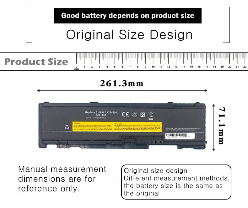 Новый 6-ячейный Аккумулятор для ноутбука Lenovo T400S T410S T410si 42T4689 42T4691 42T4832 42T4833 51J0497 ASM FRU