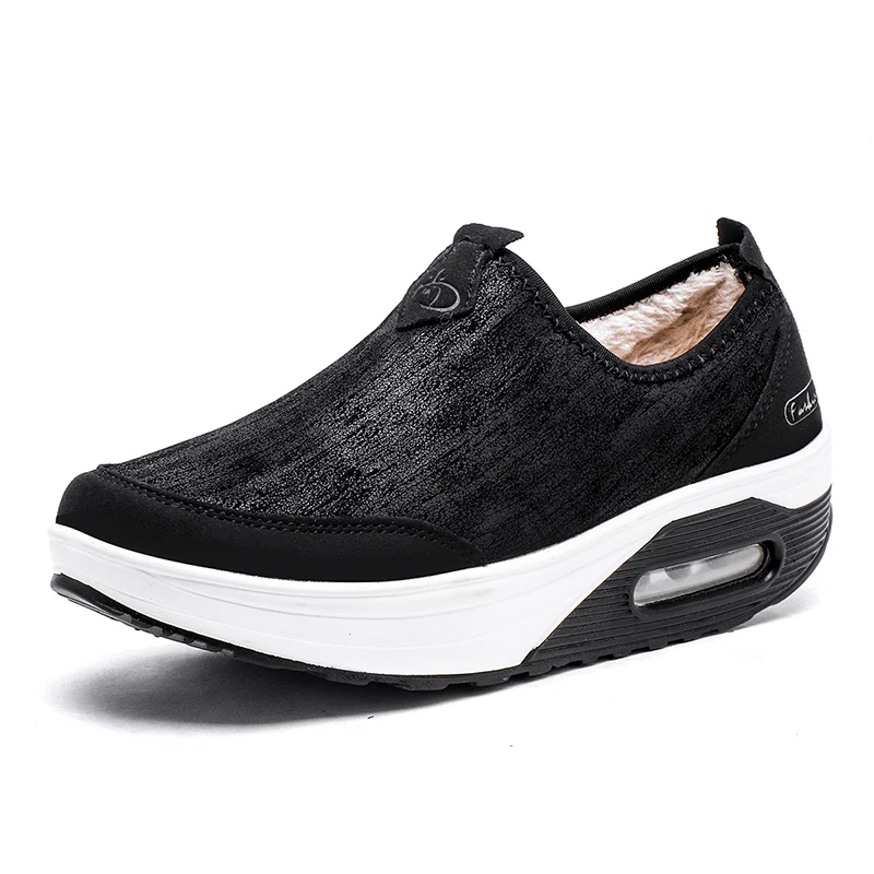EOFK/Женская обувь на плоской платформе женские Зимние Мокасины с мехом zapatos mujer