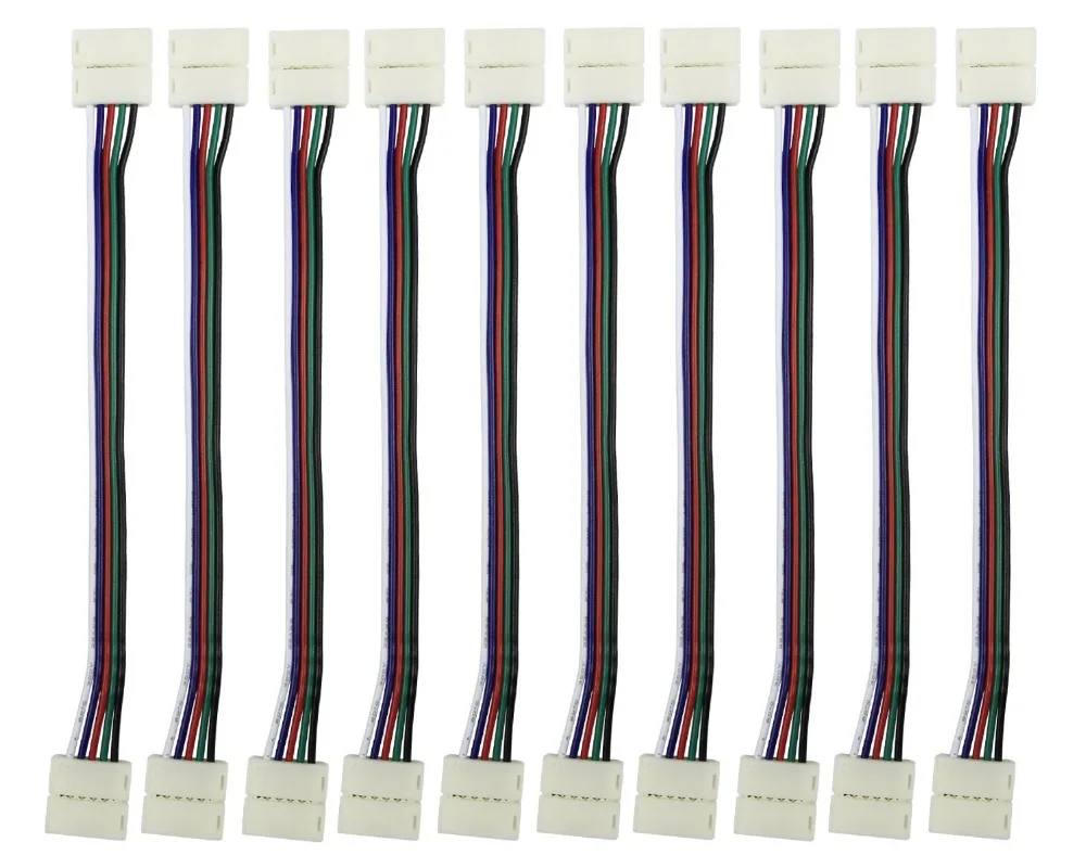 OSIDEN 5 шт./лот 10 мм 5pin RGBW светодиодные ленты соединительный кабель без пайки 5pin зажим коннектор адаптер с кабелем для RGBWW светодиодные ленты