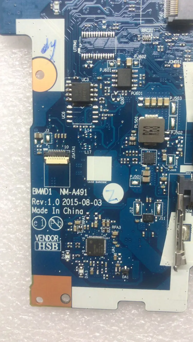 Материнская плата Abdo BMWD1 NM-A491 для Lenovo 300-17ISK материнская ноутбука Процессор i3 6100U DDR3