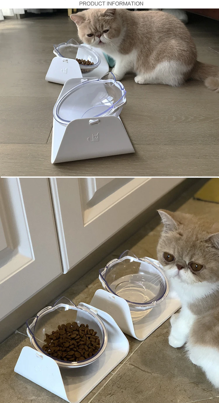 Petshy 15 градусов Регулируемый питомец миска Милая защита шейного позвонка противоскользящая собака кошка поилка кормушка