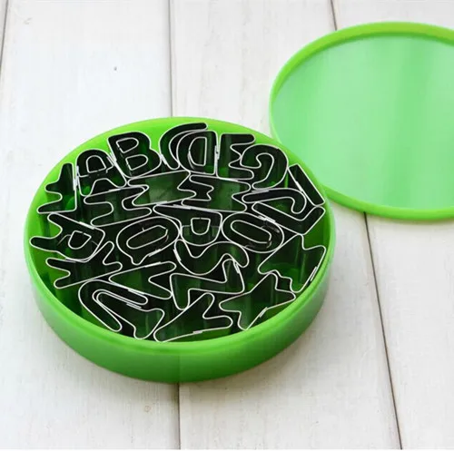 26Pcs/Set Alphabet Stainless Steel Letters Pastry Fondant Cake Decoration Cookie DIY Tools Mold Christmas F0834 | Дом и сад