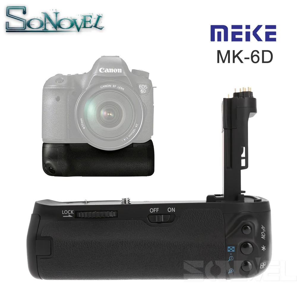 

Meike MK-6D Vertical Battery Grip Holder Photography Studio for Canon EOS 6D Camera DSLR Replace as BG-E13 Works with LP-E6