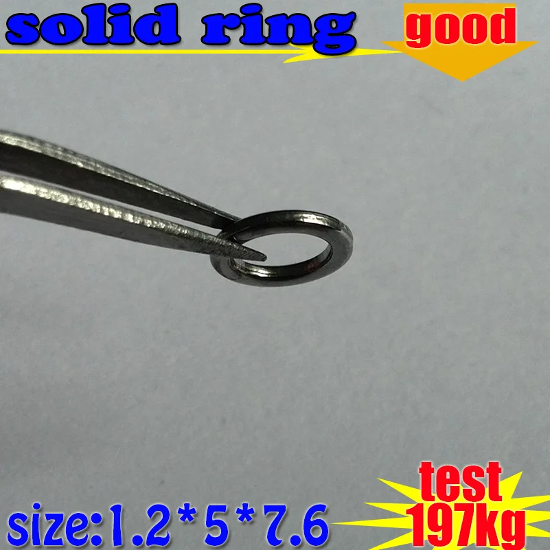 

NEW lure accessories fishing solid rings size:wire1.2mm outder diameter7.6mm Super strength 30pcs/lot
