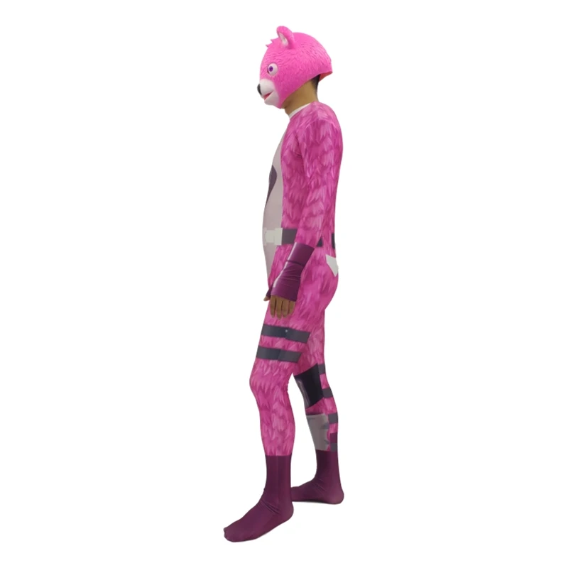 Yacn костюм розового медведя на Хеллоуин, костюм лидера команды, комбинезон, косплей, для взрослых, спандекс, Zentai, комбинезон, боди для женщин, дрифт, кожа