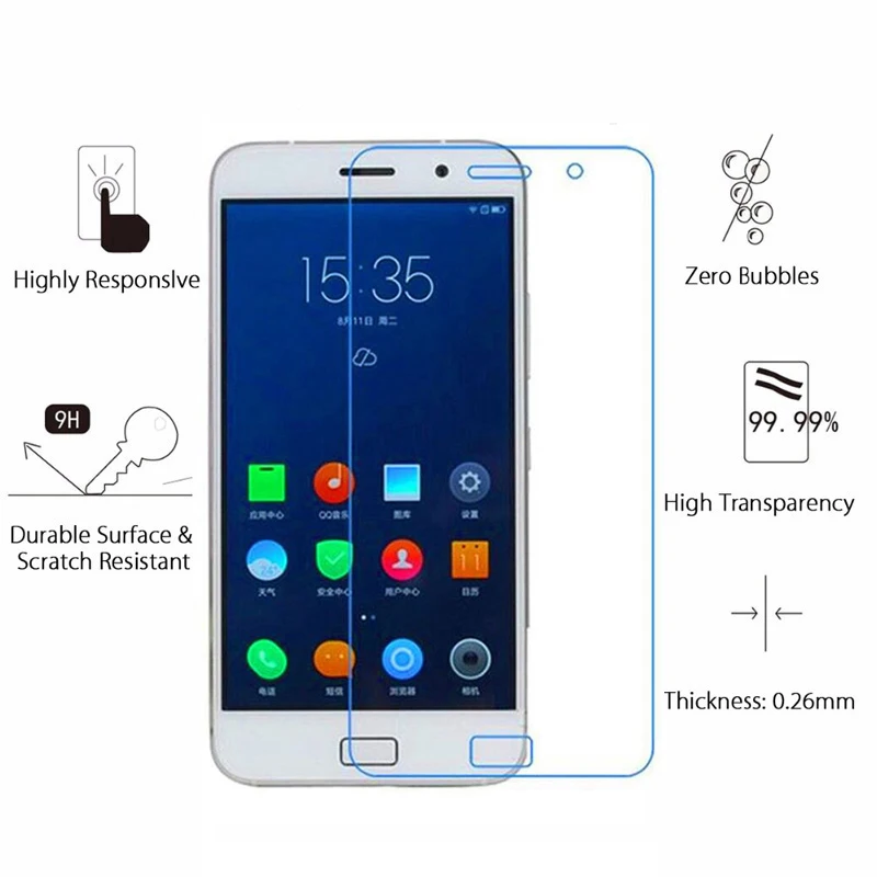 Glass Lenovo ZUK Z1 Tempered For Screen Protector Case Protective Film Z1221 Cover | Мобильные телефоны и аксессуары