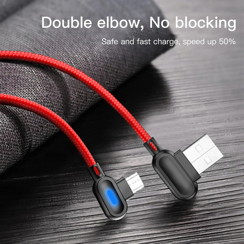 ACCEZZ 90 градусов локоть Micro USB кабель для Xiaomi Redmi 4 samsung Galaxy S7 S6 huawei Android зарядки данных телефон зарядное устройство кабель