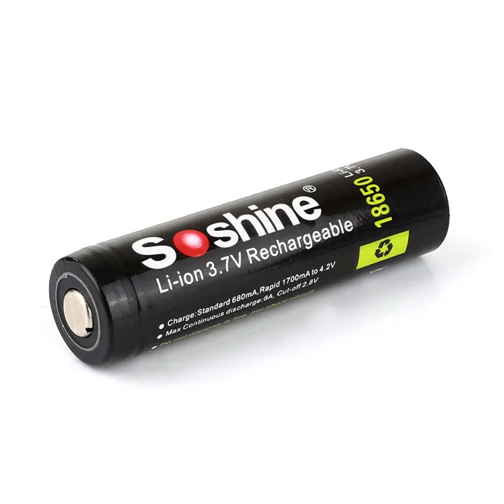 Soshine 18650 3 7 V 3400mAh аккумуляторная батарея защищена высокой разрядкой литий-ионных