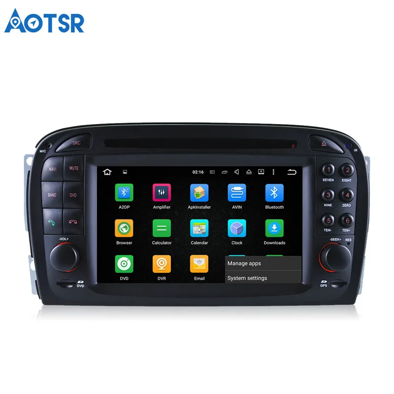 Автомобильный DVD плеер Aotsr Android 8 0 головное устройство для Mercedes Benz SL R230 SL500 2001 2007