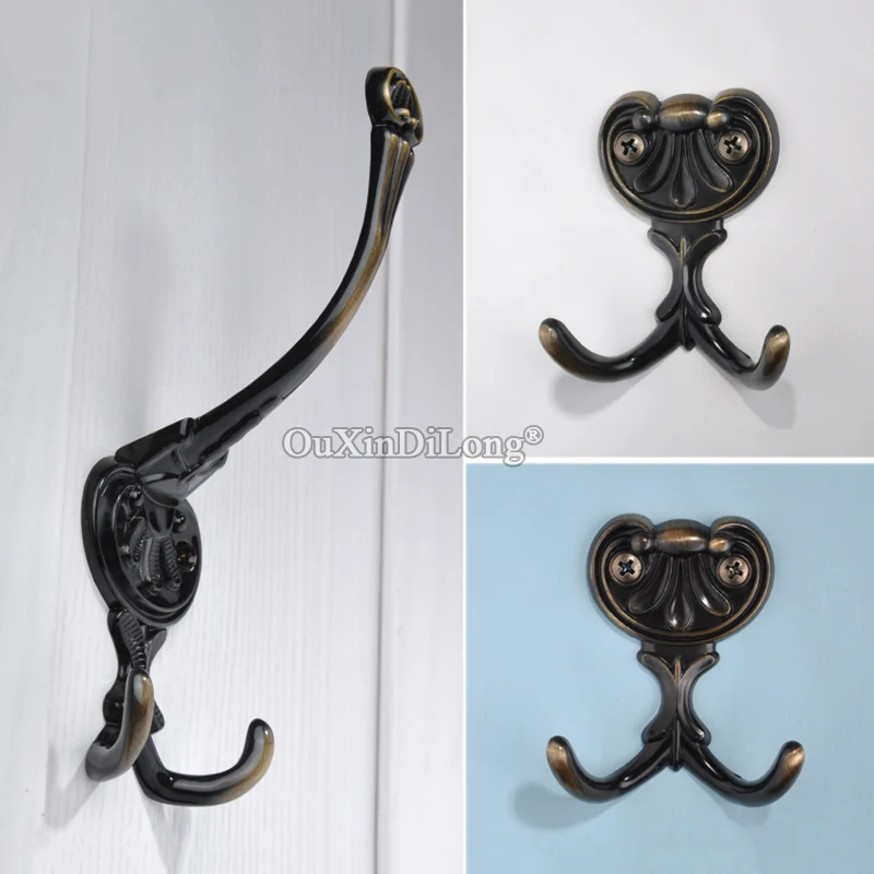 

Retro Vintage 10PCS European Antique Solid Zinc Alloy Robe Hooks Coat Hook Key Bag Hook Clothes Robe Hangers