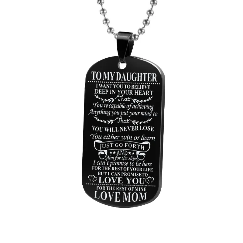 Stainless Steel Dog Tags Pendant Necklaces Men Jewelry Accessories Gifts Long Chain Military Army Style | Украшения и аксессуары