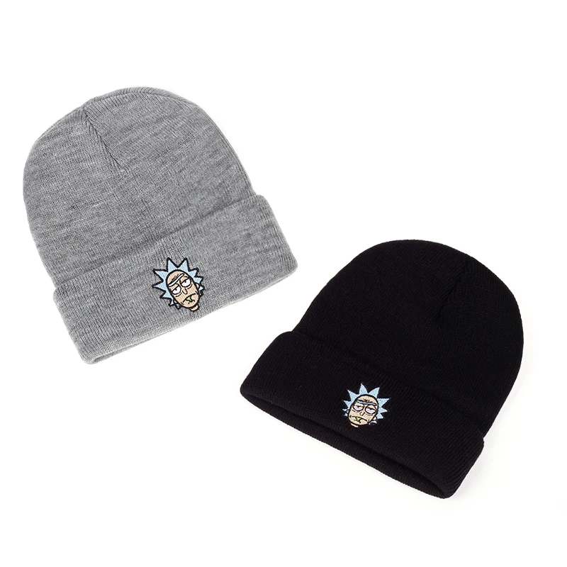 Rick Beanies Рик и шапка Морти эластичный бренд вышивка теплые зимние унисекс вязанные шапочки Skullies US анимация горнолыжные шапки