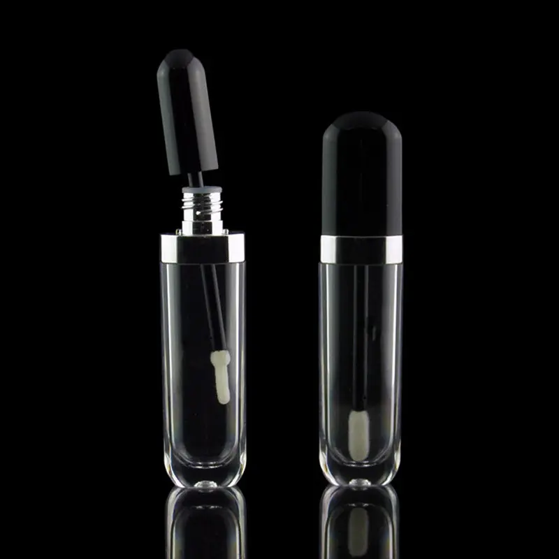 100 шт. пустая 8 мл губная помада туба блеск для губ контейнер тубус щетка Черная