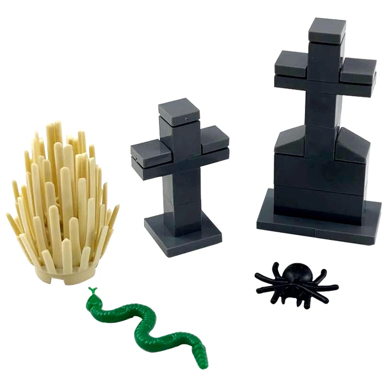 Блокировочные блоки MOC Creator конструктор для Хэллоуина гравировка кирпичи